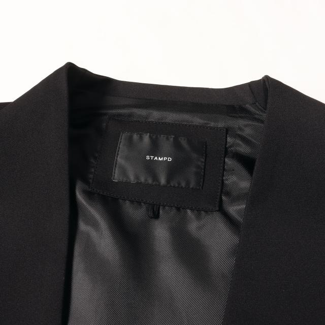 【美品】STAMPD スタンプド ジャケット ブラック 黒 サイズ:M | ストレッチソフトシェル ノーカラー ジャケット | アウター ブルゾン 上着【メンズ】【中古】 STAMPD スタンプド ジャケット ブラック 黒 サイズ:M | ストレッチ