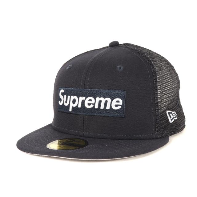Supreme シュプリーム キャップ ネイビー 紺 サイズ:7 1/2(59.6cm) | 23SS NEW ERA ボックスロゴ ベースボール メッシュキャップ (Box Logo Mesh Back) | ブランド 帽子 | コラボ 別注【メンズ】【K4744】