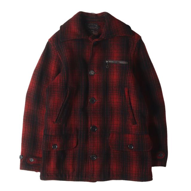 U.S.VINTAGE | 希少 戦前モデル | 30s オンブレチェック ウール ハンティング ジャケット | DRY BAK × PENN RICH(WOOLRICH | レッド ブラック サイズ:M相当 | 30年代 ヴィンテージ 古着 | アウター コート【メンズ】【中古】【K4745】