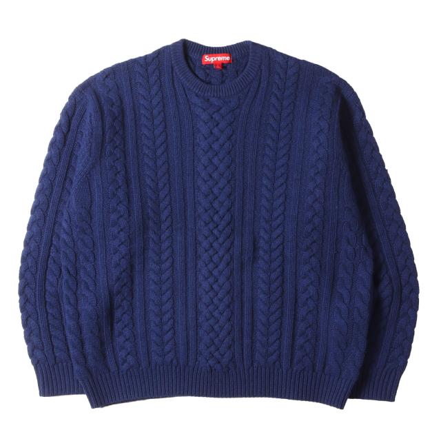Supreme シュプリーム ニット ネイビー 紺 サイズ:L | 23AW ビッグロゴ 