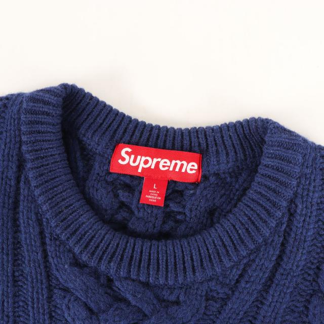 Supreme シュプリーム ニット ネイビー 紺 サイズ:L | 23AW ビッグロゴ 