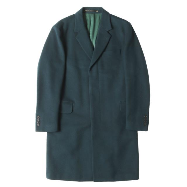 Paul Smith ポールスミス コート グリーン サイズ:L2 | 22AW フライフロント カシミヤ メルトン 3B チェスターコート | MADE In JAPAN | アウター ジャケット 上着【メンズ】【中古】【美品】【K4745】