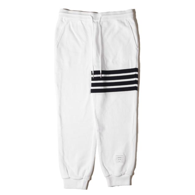 THOM BROWNE トムブラウン パンツ ホワイト 白 サイズ:1 | 25AW 4BAR ジャガード スウェットパンツ | 日本製 ボトムス ズボン【メンズ】【中古】【美品】【K4748】