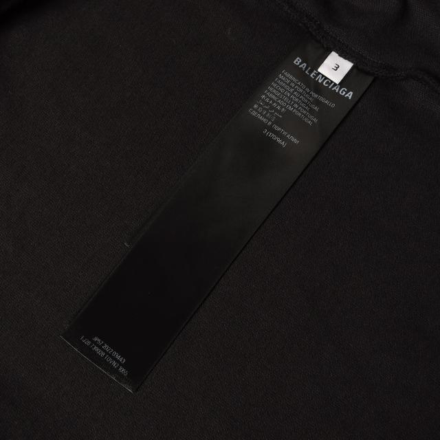 BALENCIAGA バレンシアガ Tシャツ ブラック 黒 サイズ:3 | 23SS クラッシュダスト加工 ワッペンTシャツ | トップス カットソー 半袖【メンズ】【中古】【美品】【K4755】_4
