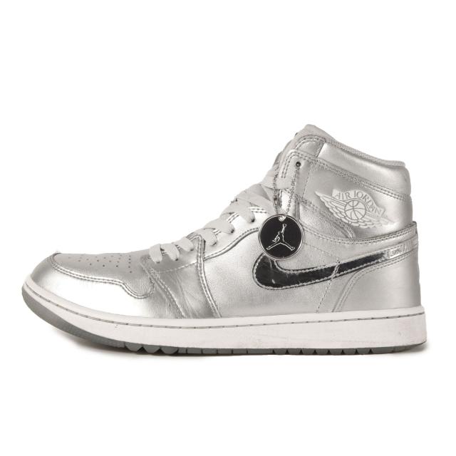 NIKE ナイキ サイズ:US9.5(27.5cm) | AIR JORDAN 1 HIGH GOLF GIFT GIVING (FD6815-101) | エアジョーダン1 ハイ ゴルフ | メタリックシルバー | ハイカット スニーカー シューズ 靴【メンズ】【中古】【K4755】