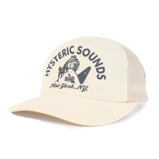 HYSTERIC GLAMOUR ヒステリックグラマー キャップ ホワイト 白 サイズ:FREE | HYSTERIC SOUNDS メッシュキャップ / MADE IN JAPAN | ブランド 帽子【メンズ】【中古】【K4793】