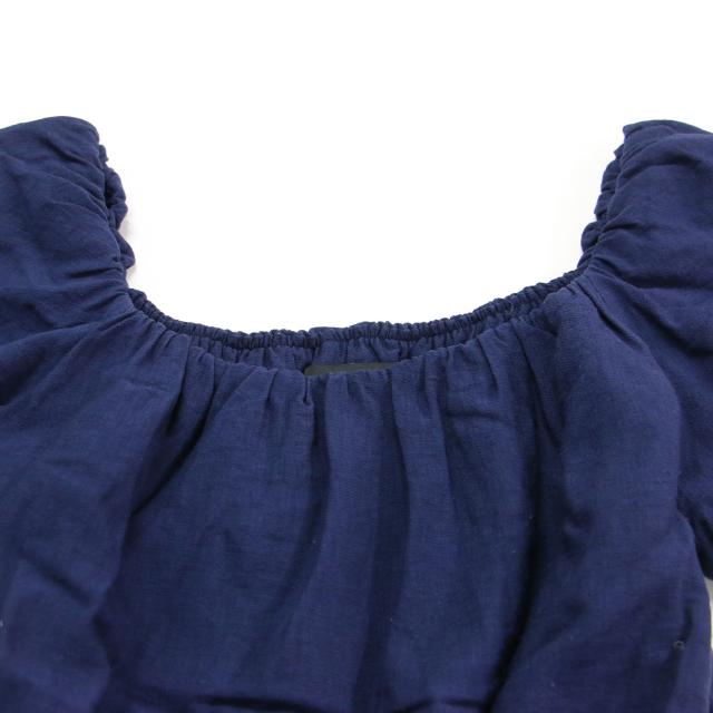 MAISON GUILLEMETTE メゾンギヨメット ブラウス ネイビー 紺 サイズ:S | 25春夏 スクエアネック クロップド ブラウス / プルオーバー 半袖 パフスリーブ | トップス シャツ カットトップス【レディース】【中古】【K4787】_3