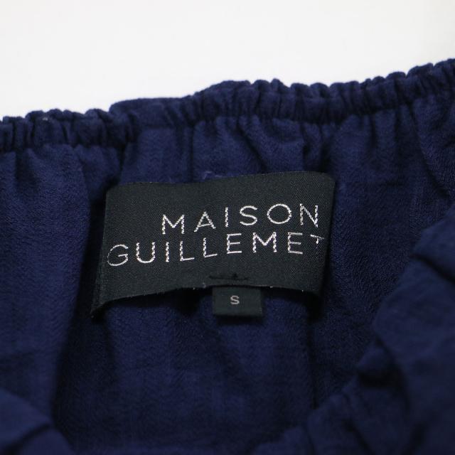 MAISON GUILLEMETTE メゾンギヨメット ブラウス ネイビー 紺 サイズ:S | 25春夏 スクエアネック クロップド ブラウス / プルオーバー 半袖 パフスリーブ | トップス シャツ カットトップス【レディース】【中古】【K4787】_4