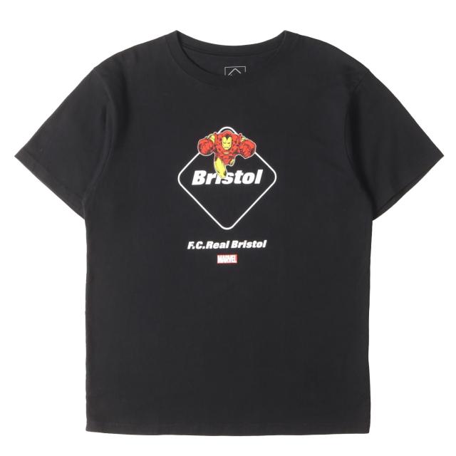 F.C.Real Bristol エフシーレアルブリストル Tシャツ ブラック 黒 サイズ:M | 20SS ×MARVEL アイアンマン Tシャツ(RONMAN TEE ) | トップス カットソー 半袖【メンズ】【中古】【美品】【K4793】