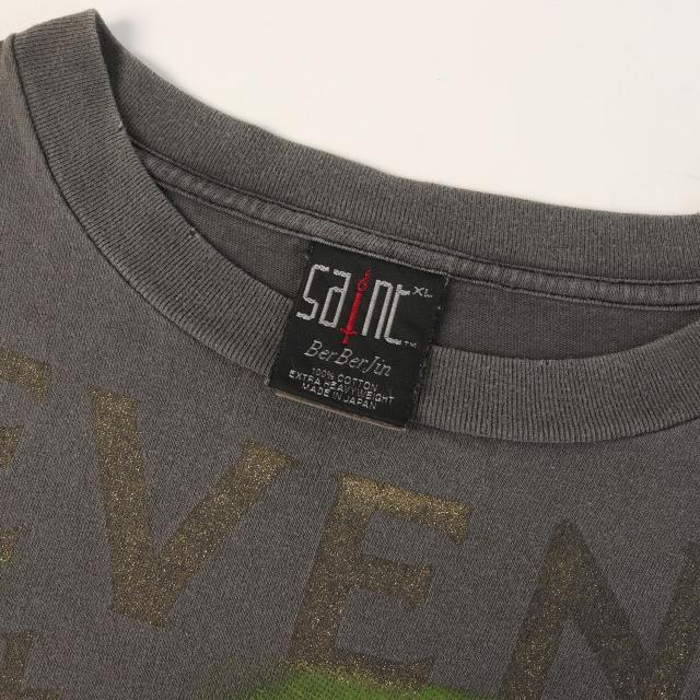 SAINT MICHAEL セントマイケル Tシャツ ブラック 黒 サイズ:XL | 23SS ×BerBerJin ×GReeeeN ヴィンテージ加工 Tシャツ(S/S T-SHIRT REVENGE) | トップス カットソー 半袖【メンズ】【中古】_2