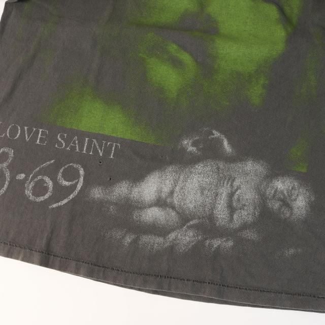 SAINT MICHAEL セントマイケル Tシャツ ブラック 黒 サイズ:XL | 23SS ×BerBerJin ×GReeeeN ヴィンテージ加工 Tシャツ(S/S T-SHIRT REVENGE) | トップス カットソー 半袖【メンズ】【中古】_7