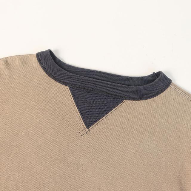FREEWHEELERS フリーホイーラーズ スウェット ベージュ×ネイビー サイズ:38(M) | 両V 2トーン 無地 スウェット POWER WEAR DOUBLE V SWEAT SHIRT | トレーナー 長袖 トップス レプリカ アメカジ【メンズ】【中古】 FREEWHEELERS フリーホイーラーズ スウェット ベージュ×ネイビー