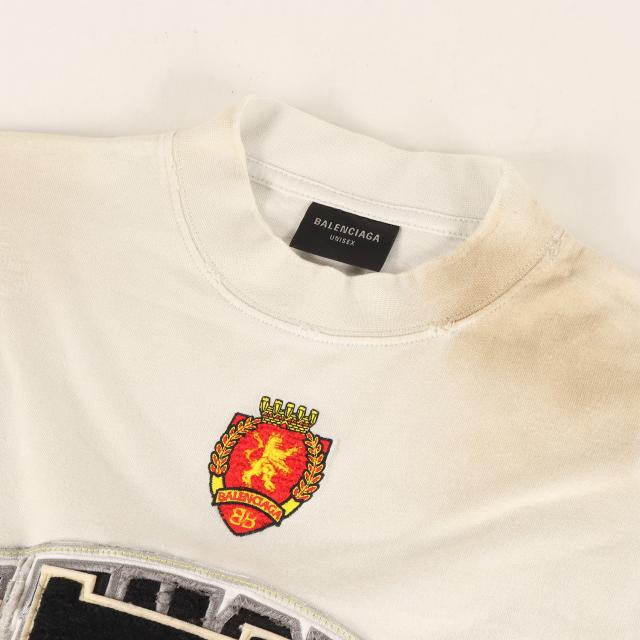 BALENCIAGA バレンシアガ Tシャツ スノーグレー系 サイズ:L | 23SS クラッシュダスト加工 ワッペンロゴ オーバーサイズ Tシャツ(SKATER OVERSIZED T-SHIRT) | トップス カットソー 半袖【メンズ】【K4779】_3