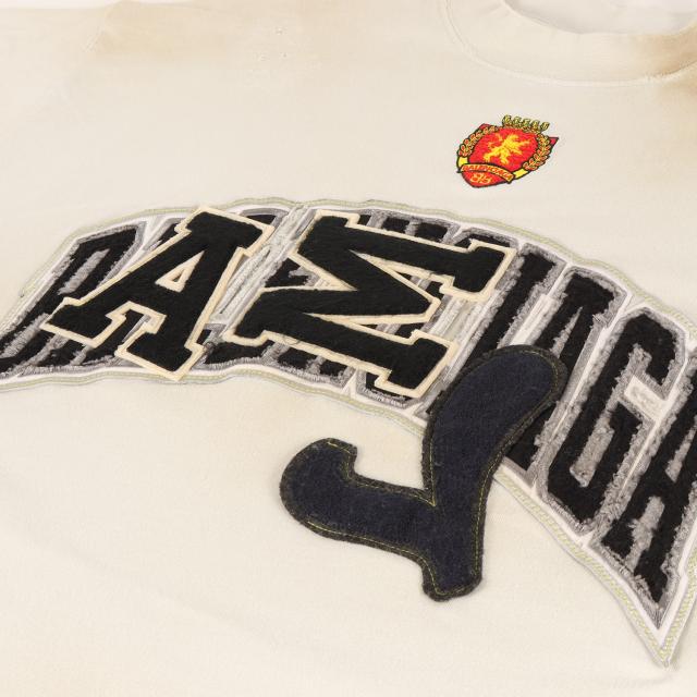 BALENCIAGA バレンシアガ Tシャツ スノーグレー系 サイズ:L | 23SS クラッシュダスト加工 ワッペンロゴ オーバーサイズ Tシャツ(SKATER OVERSIZED T-SHIRT) | トップス カットソー 半袖【メンズ】【K4779】_4