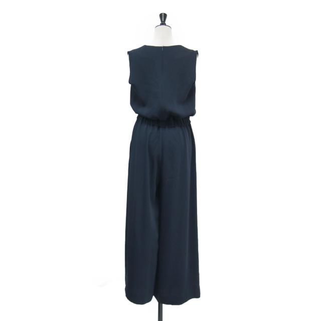 DIANE VON FURSTENBERG ダイアンフォンファステンバーグ オールインワン ネイビー 紺 サイズ:2(M) | ノースリーブ Vネック オールインワン / ワイドパンツ ギャザー タック | ボトムス ズボン【レディース】【中古】【K4800】_1