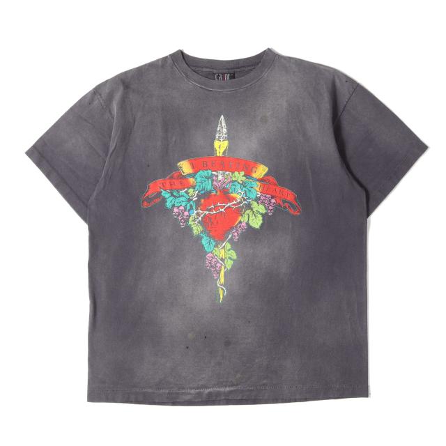 SAINT MICHAEL セントマイケル Tシャツ ブラック 黒 サイズ:L | 24SS LASTMAN ヴィンテージ加工 セイクリッドハート Tシャツ (LM_SS TEE /BEATING) | トップス カットソー 半袖【メンズ】【中古】【美品】【K4820】 27,728円