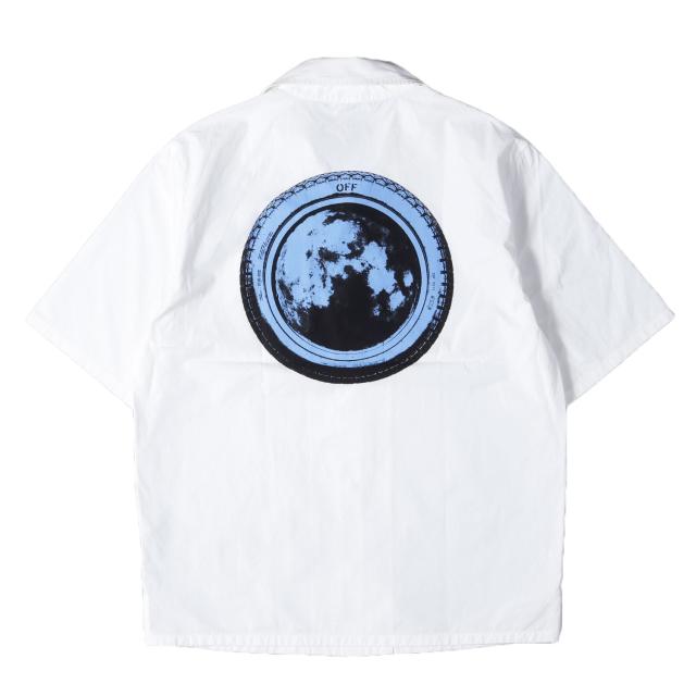 OFF-WHITE オフホワイト シャツ ホワイト 白 サイズ:XXL | 23AW グラフィックプリント オープンカラー 半袖シャツ | トップス カジュアルシャツ イタリア製【メンズ】【中古】【K4820】