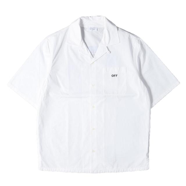 OFF-WHITE オフホワイト シャツ ホワイト 白 サイズ:XXL | 23AW グラフィックプリント オープンカラー 半袖シャツ | トップス カジュアルシャツ イタリア製【メンズ】【中古】【K4820】_1