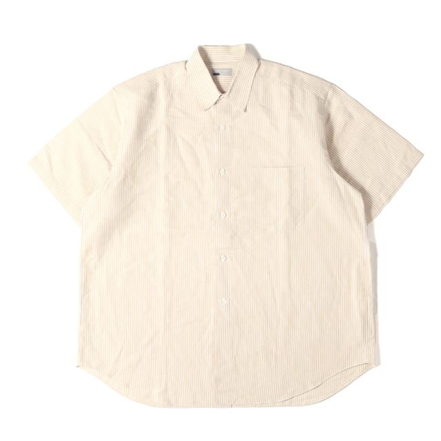 COMME des GARCONS HOMME コム デ ギャルソン オム シャツ サイズ:詳細参照(XL位) | 90s コットン/リネン ストライプ 半袖シャツ | イエロー グレー ホワイト | トップス カジュアルシャツ【メンズ】【中古】【K4820】