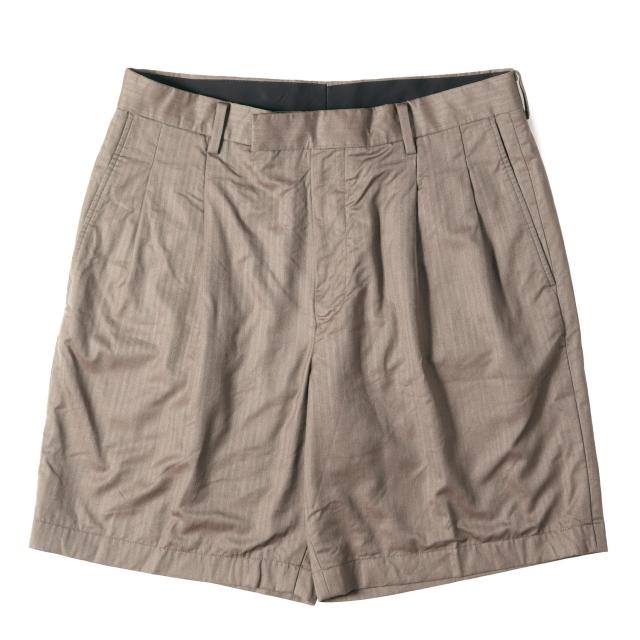 WACKO MARIA ワコマリア パンツ トープ サイズ:L | Ermenegildo Zegna ヘリンボーンウール 2タック スラックス ショーツ | ボトムス ショートパンツ【メンズ】【中古】【美品】【K4821】