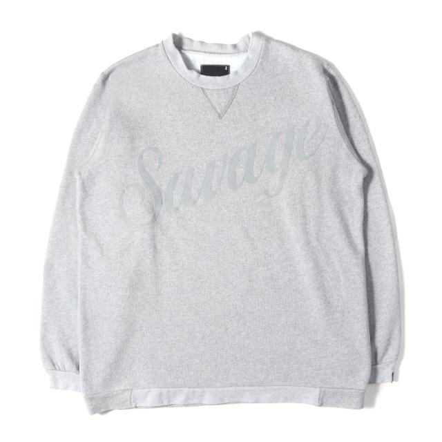 NEIGHBORHOOD ネイバーフッド スウェット グレー サイズ:2 | 00s SVG フロッキープリント クルーネック スウェットシャツ | トップス トレーナー | 00年代 アーカイブ 【メンズ】【中古】【K4823】