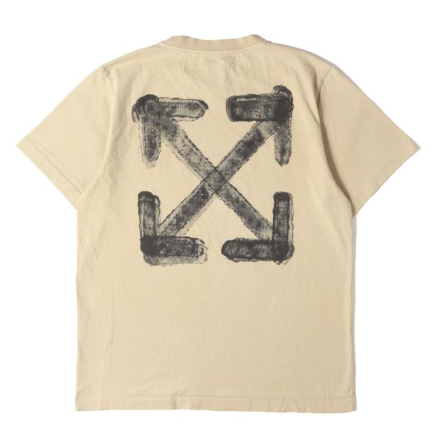 OFF-WHITE オフホワイト Tシャツ ベージュ サイズ:XXL | 25SS スプレー アローマーク スリム Tシャツ(SPRAY ARROW TEE) | トップス カットソー 半袖【メンズ】【中古】【美品】【K4825】