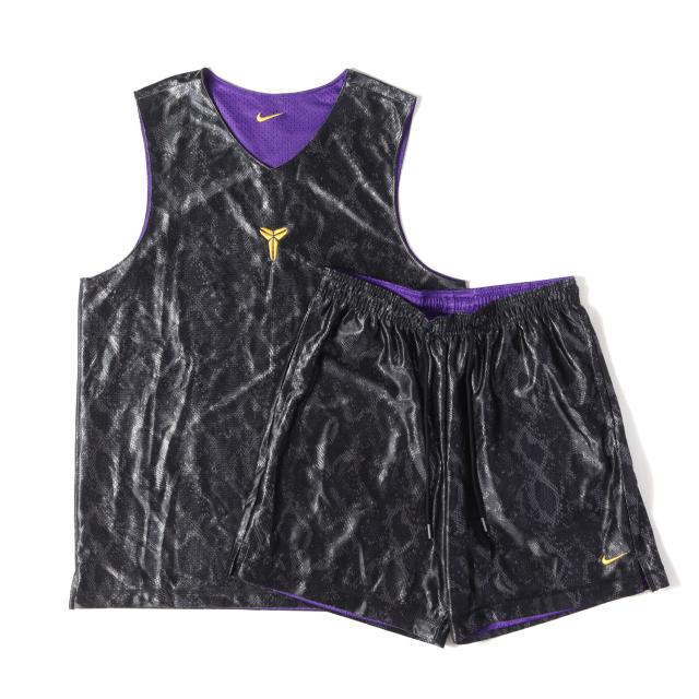 NIKE ナイキ サイズ:各L | 24AW Kobe Bryant スネーク柄 リバーシブル タンクトップ & ショーツ セットアップ | パープル ブラック | コラボ アイテム【メンズ】【中古】【美品】【K4826】