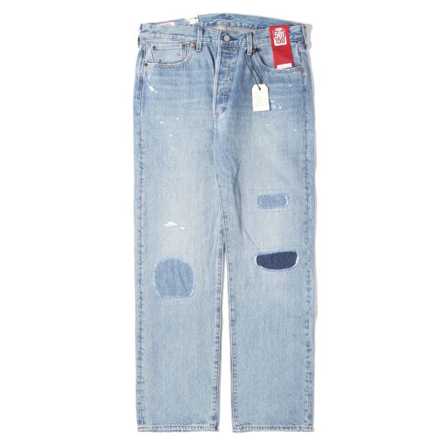 Levis リーバイス パンツ インディゴ サイズ:34×32 | 希少 新品未使用 | 150周年記念 501 Big E ダメージリペア加工 デニムパンツ | ボトムス ジーンズ ジーパン【メンズ】【K4846】