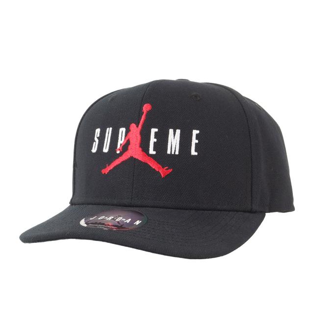 Supreme シュプリーム キャップ ブラック 黒 サイズ:FREE | NIKE JORDAN ジャンプマン 6パネルキャップ (6-Panel) | ブランド コラボ 帽子【メンズ】【中古】【K4846】