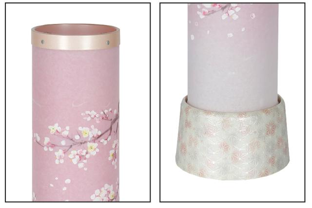 盆提灯 初盆 新盆 モダン 仏具 単品 岐阜の誉れ シリーズ 淡い夢桜 和 陶器台座 提灯 仏壇 仏花 贈り物 新盆 お盆用品 お盆提灯 【オリジナル】【初盆】【7色LED】【和創作　あんどん】【筒型】【和創作　7色LED】