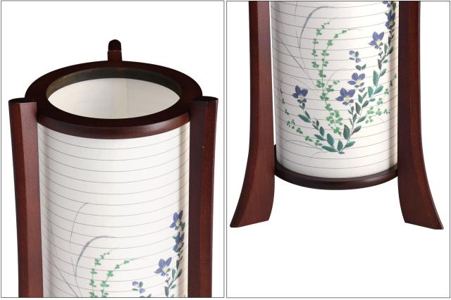 盆提灯 初盆 新盆 モダン 仏具 単品 夏あかり・岐阜シリーズ 紫あんどん 美濃和紙 電池式 コードレス LED ローソク 和 行灯 提灯 仏壇 仏花 贈り物