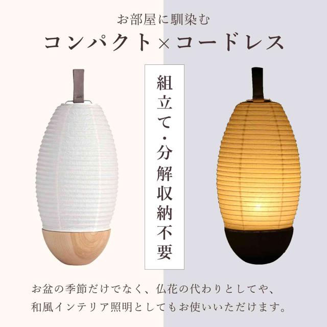 盆提灯 初盆 モダン ミニ お盆 提灯 新盆 お盆飾り 仏具 お線香のまこもセット 夏あかり・岐阜シリーズ いにしえ灯 ラウンド型 コードレス led お盆用品 お供え おしゃれ 送り火 迎え火_9