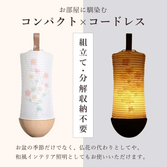 盆提灯 初盆 モダン ミニ お盆 提灯 新盆 お盆飾り 仏具 お線香のまこもセット 夏あかり・岐阜シリーズ いにしえ灯 しゅうめい菊 コードレス led お盆用品 お供え おしゃれ 送り火 迎え火