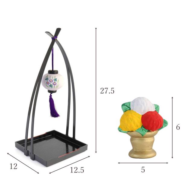 盆提灯 初盆 新盆 ミニ モダン 盆飾り 仏具 陶器製 精霊馬セット お盆馬 走馬灯 牛馬 人形 お供え きゅうり なす 供養 白紋天提灯 HAKU 幻華 十六菊 やまこう オリジナル LED コードレス ミニ 小型 電池式 和 行灯 提灯 仏壇 仏花 贈り物_5