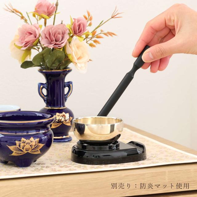 仏具 セット ミニ おりん 3点 ＋陶器5点(瑠璃 金蓮 ルリ キンハス)＋香炉灰 仏具セット おしゃれ モダン 国産 日本製 仏壇セット モダン仏具 モダン仏壇 お盆 お彼岸 お墓参り お供え 供養 法事 法要