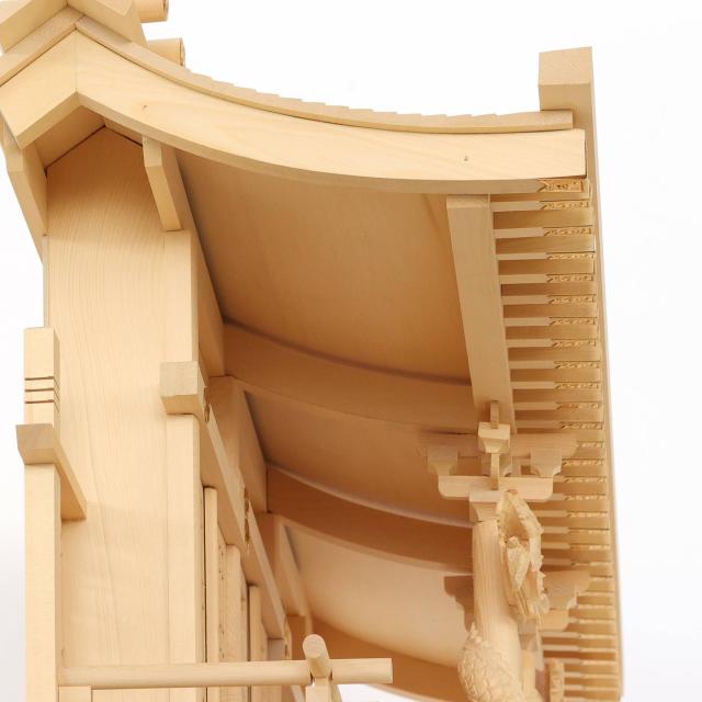 神棚 風神雷神龍神 優雅 三社 宿る神々 檜葉製 神棚単品_8