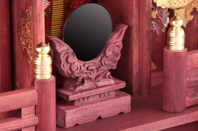 神棚 壁掛け モダン 神具セット■■ 天地の社 -amatsuchi- ■■ 通し屋根三社 オーダー金具 家具調モダン神棚_3