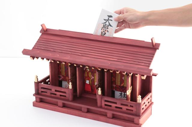 神棚 壁掛け モダン 神具セット■■ 天地の社 -amatsuchi- ■■ 通し屋根三社 オーダー金具 家具調モダン神棚_6