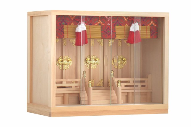 神棚 箱宮 三社 壁掛け 16号 御簾付き 『天桔梗』 ひのきの通販 神棚 箱宮 三社 壁掛け 16号 御簾付き 『天桔梗』 ひのきの通販