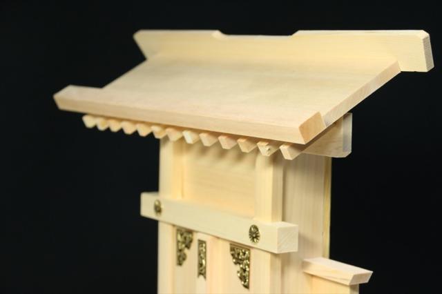 特上の一社■天中神宮■木曽桧と真鍮金具■札宮型 神棚 高さ41cm