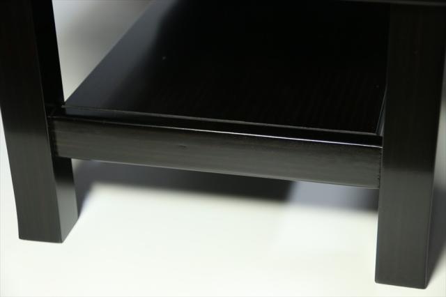 仏具■二段 折りたたみ式 経机 黒檀調■御供物台 ２０号 仏壇 伝統型経机木製唐木調・棚板付　折り畳み経机：古筆（こふで）18号　黒檀調・紫檀調・ケヤキ調折りたたみ式　仏壇　仏具　 送料無料smtb-tdRCP | 仏壇仏具の仏縁堂