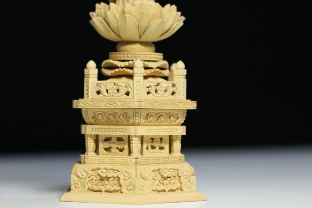 仏像 □ 金箔 6寸 浄土宗 六角台座 □ 阿弥陀如来立像 仏具 手彫り 仏壇用