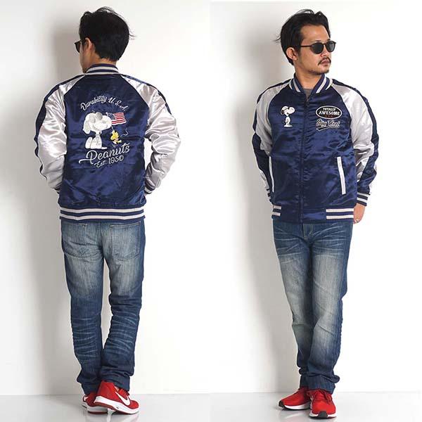 スヌーピー スカジャン ウッドストック ユニセックス キャラクター