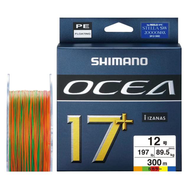 シマノ PEライン オシア 17+ 300m LD-A71Y 12号 (197lb/89.5kg) 5カラー [4][2025年新製品]