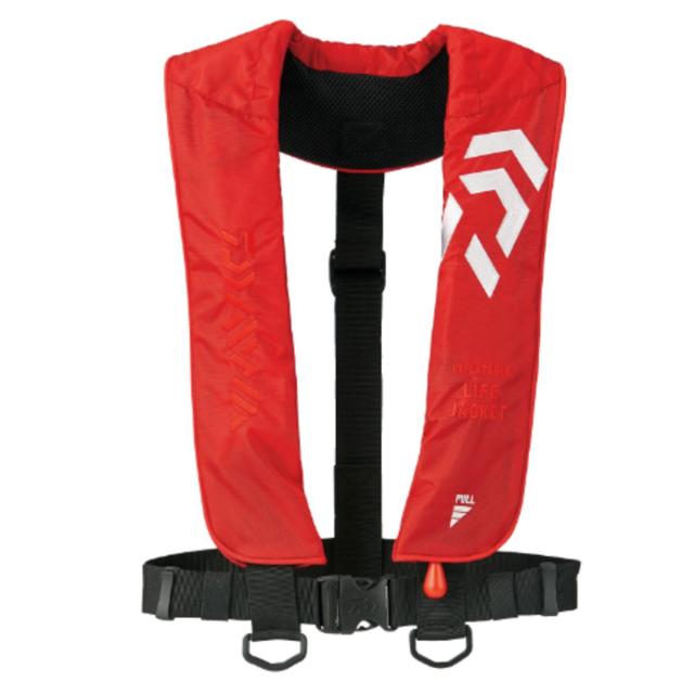 ダイワ インフレータブルライフジャケット (肩掛けタイプ自動・手動膨脹式) DF-2608 レッド フリー [5]
