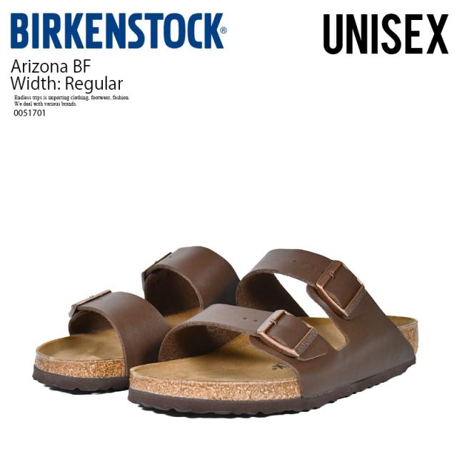 BIRKENSTOCK (ビルケンシュトック) Arizona BF (アリゾナ ビルコフロー) ワイズ(幅) レギュラー 普通幅 ユニセックス メンズ レディース サンダル トレンド ストラップ スライド Dark Brown (ダーク ブラウン) 0051701