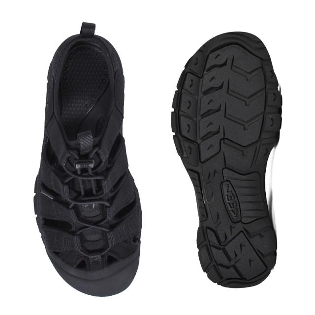 KEEN (キーン) MENS NEWPORT H2 (メンズ ニューポート H2) メンズ サンダル ハイブリッド ストラップ トレンド タウンユース 普段使い デイリーユース カジュアル ストリート アウトドア キャンプ ビーチ 海 プール 黒 TRIPLE BLACK (トリプル ブラック) 1022258