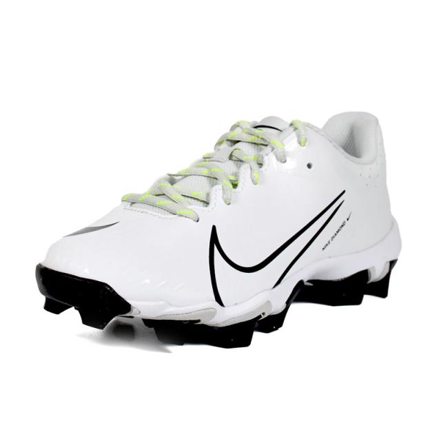 NIKE (ナイキ) W HYPERDIAMOND 4 KEYSTONE GG ハイパーダイヤモンド 4 キーストーン 野球 スパイク ジュニア キッズ 子供 (キッズモデル) ベースボール ソフトボール シューズ WHITE/BLACK-PHOTON DUST-VOLT ホワイト/ブラック-フォトンダスト-ボルト 白 CZ5919 103