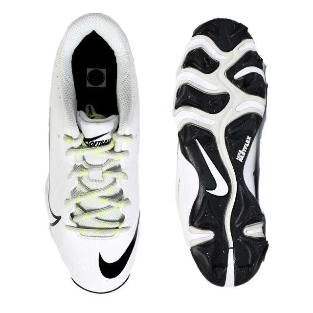 NIKE (ナイキ) W HYPERDIAMOND 4 KEYSTONE GG ハイパーダイヤモンド 4 キーストーン 野球 スパイク ジュニア キッズ 子供 (キッズモデル) ベースボール ソフトボール シューズ WHITE/BLACK-PHOTON DUST-VOLT ホワイト/ブラック-フォトンダスト-ボルト 白 CZ5919 103