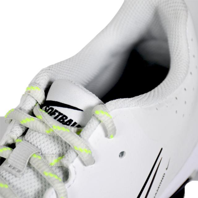 NIKE (ナイキ) W HYPERDIAMOND 4 KEYSTONE GG ハイパーダイヤモンド 4 キーストーン 野球 スパイク ジュニア キッズ 子供 (キッズモデル) ベースボール ソフトボール シューズ WHITE/BLACK-PHOTON DUST-VOLT ホワイト/ブラック-フォトンダスト-ボルト 白 CZ5919 103